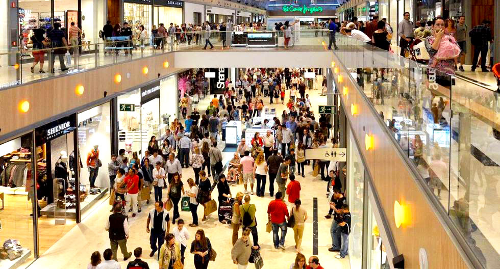 Ventas en centros comerciales aumentan un 20%